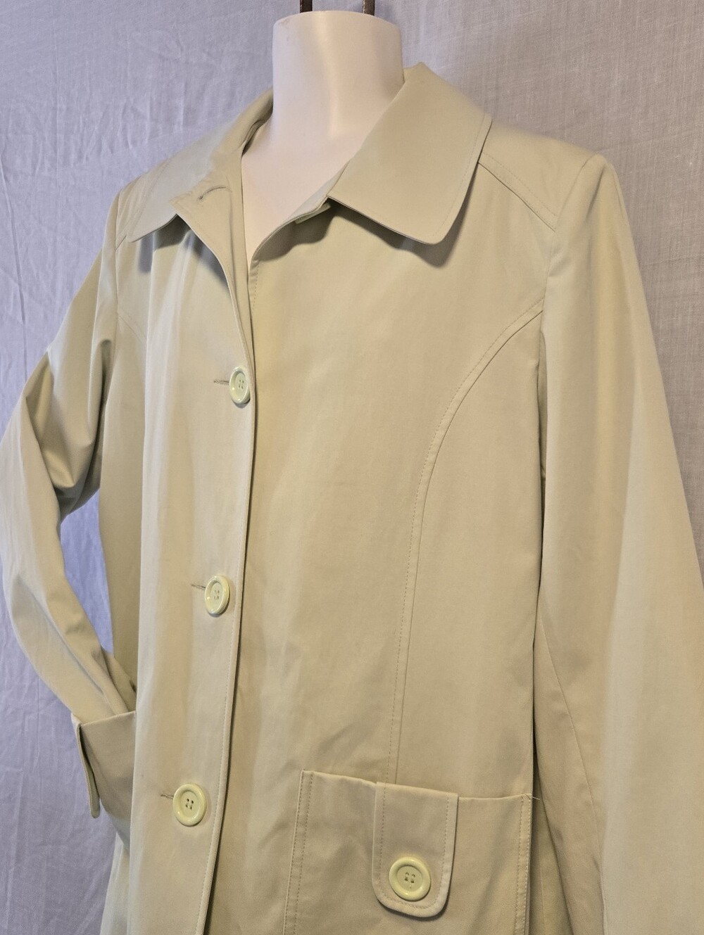 Jessica Light Green Button Front Jacket Size 16 - Picture 2 of 9